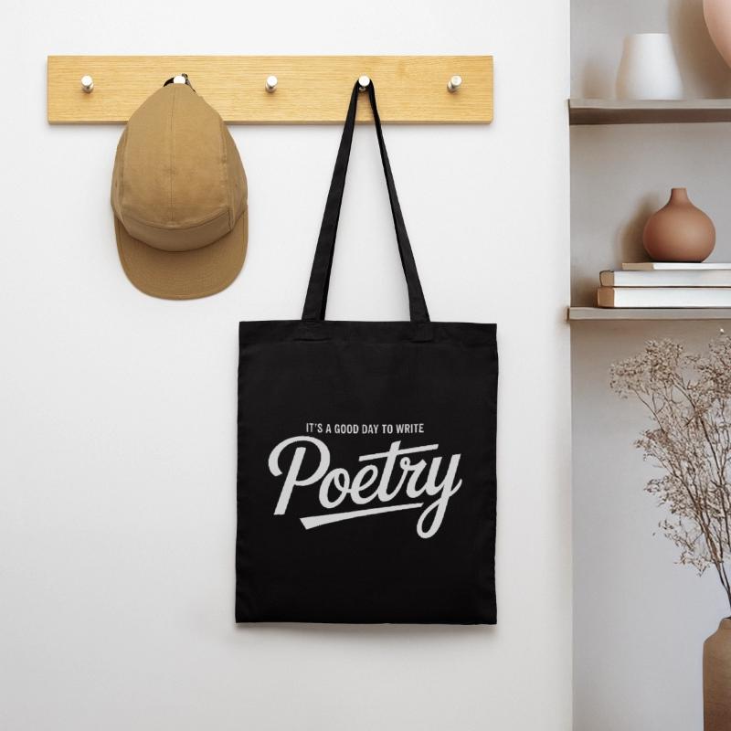 Midnight Verse Script Tee Sac en tissu