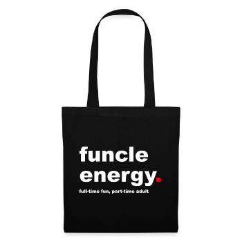 Lustiger Funcle-Slogan - Stoffbeutel - Schwarz - Vorne