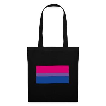 Bisexuelle Pride Flagge - Stoffbeutel - Schwarz - Vorne