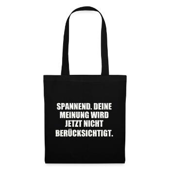 Sarkasmus Geschenkidee - Stoffbeutel - Schwarz - Vorne
