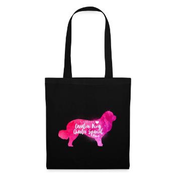 Cavalier King Charles Spaniel Mama - Stoffbeutel - Schwarz - Vorne