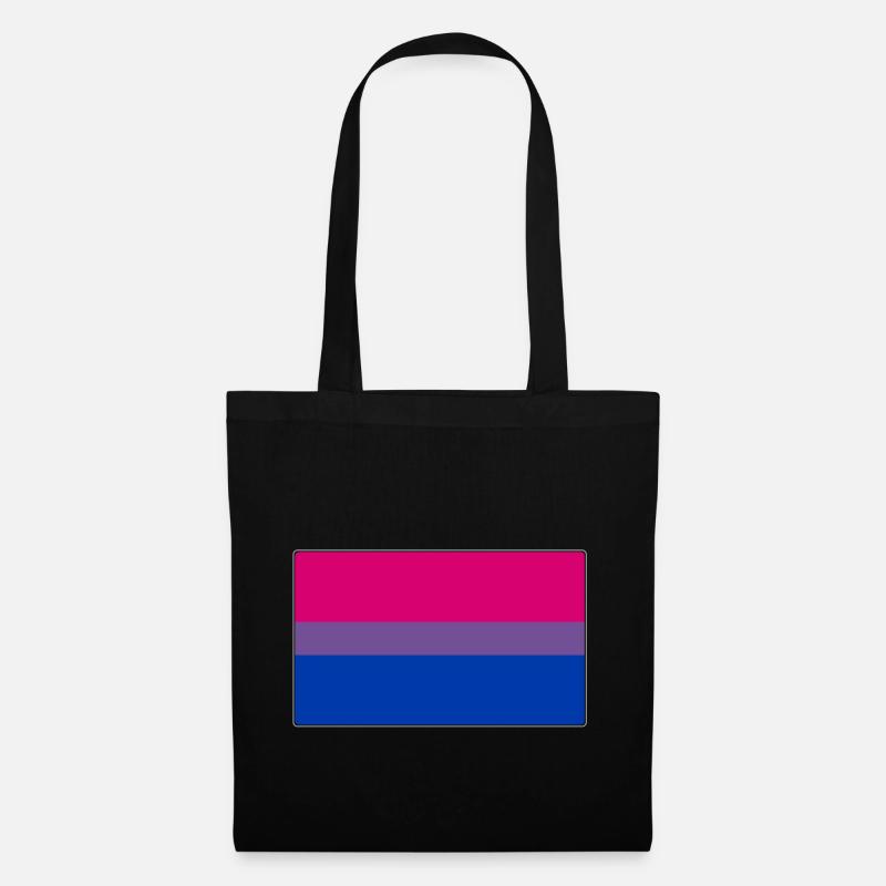 Bisexuelle Stolz-Flagge - Stoffbeutel - Schwarz