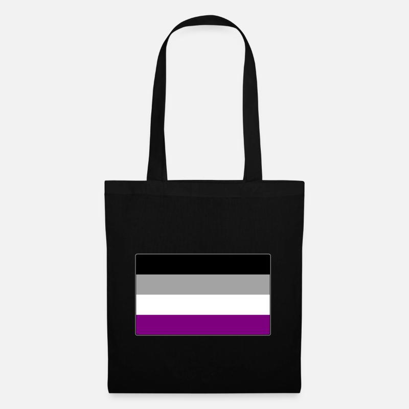 Asexual Pride Flag - Tote Bag - black