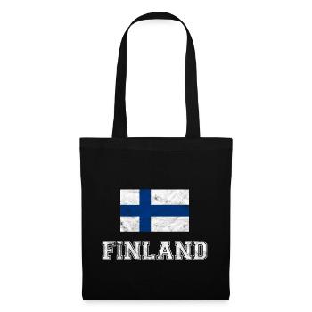 Finland Flag Helsinki Suomi Gift - Tote Bag - black - Front