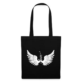 Love Wing Wing Love (blanc) - Sac en tissu - noir - Devant