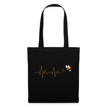 Beekeeper heartbeat gift beekeeping beekeeping - Tote Bag - black - Front