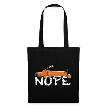 Teckel endormi I Teckel I Chien - Sac en tissu - noir - Devant