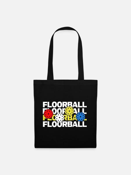 floorball unihockey floorbälle - Stoffbeutel - Schwarz