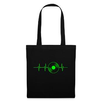 Enregistrement de la fréquence cardiaque - Sac en tissu - noir - Devant