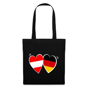 Österreicher Deutsche Liebe - Stoffbeutel - Schwarz - Vorne