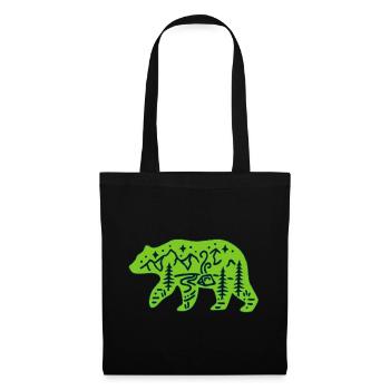 Nature totem green bear - Tote Bag - black - Front