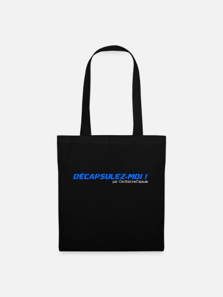 Décapsulez moi Bleu - Sac en tissu - noir