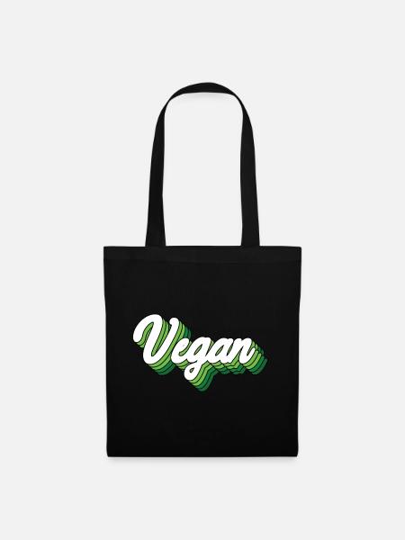 Vegan - Stoffbeutel - Schwarz