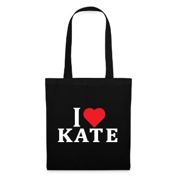 t-shirt I love Kate t-shirt gift idea - Tote Bag - black - Front
