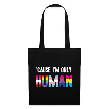 Mois de la fierté LGBT - Parce que je ne suis qu’un être humain - Sac en tissu - noir - Devant