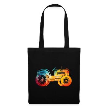 tracteur - Sac en tissu - noir - Devant