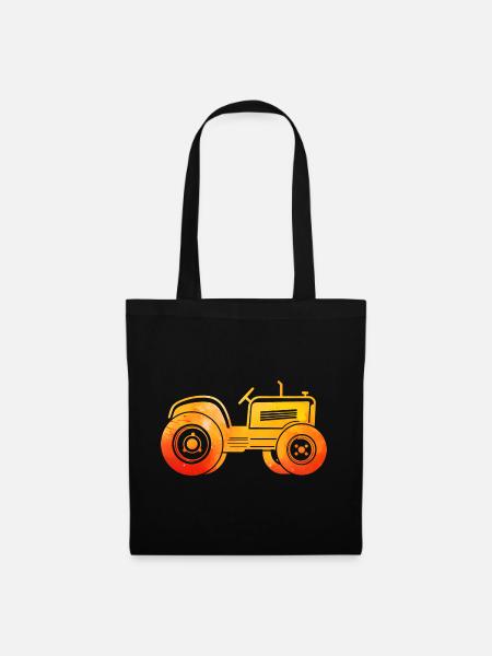 Traktor - Stoffbeutel - Schwarz