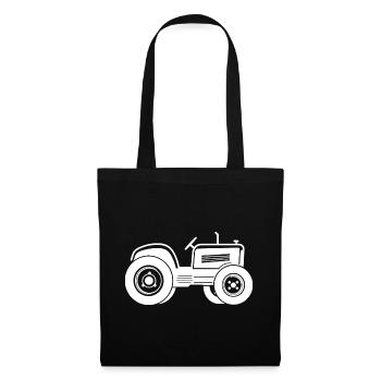 tracteur - Sac en tissu - noir - Devant