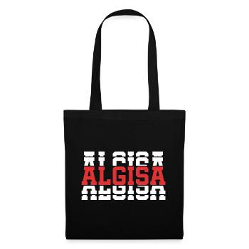 Algisa t-shirt t-shirt idée cadeau texte empilé - Sac en tissu - noir - Devant