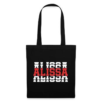 t-shirt Alissa t-shirt gift idea stacked text - Tote Bag - black - Front
