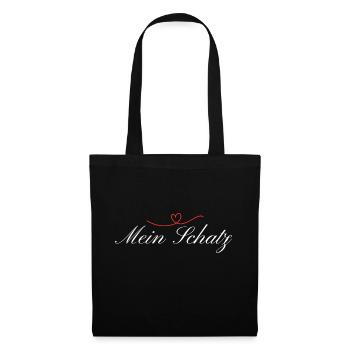 Ma chérie je t’aime - Sac en tissu - noir - Devant