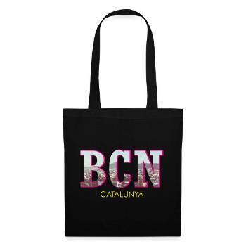 Barcelona Catalunya - Stoffbeutel - Schwarz - Vorne