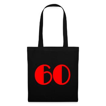 60. 60 YEARS. 60th ANNIVERSARY. 60TH BIRTHDAY. - Tote Bag - black - Front