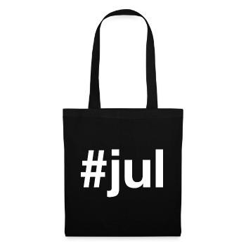 JUL Christmas Hashtag - Stoffbeutel - Schwarz - Vorne