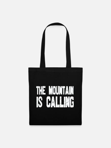 The Mountain is calling - Stoffbeutel - Schwarz