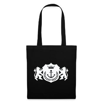 Armoiries de l’ancre royale - Sac en tissu - noir - Devant