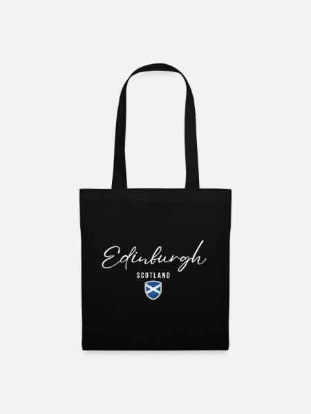 Edinburgh, Schottland, elegantes Design Edinburgh - Stoffbeutel - Schwarz