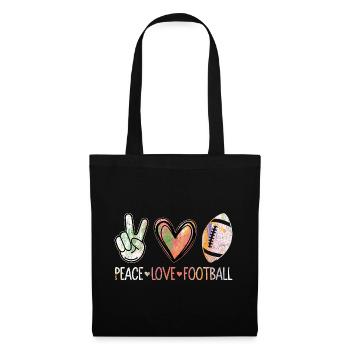 Joueur de la saison de football de Peace Love Fan - Sac en tissu - noir - Devant