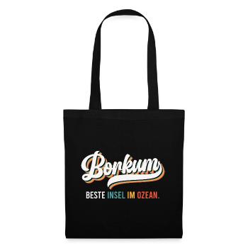 Île de Borkum MEILLEURE ÎLE DE L’OCÉAN Plaisir - Sac en tissu - noir - Devant