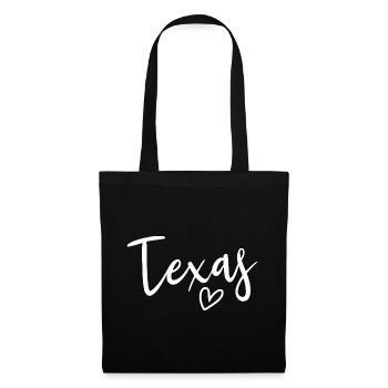 Texas Heart Women's Love Texas - Stoffbeutel - Schwarz - Vorne