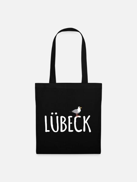 Lübeck Möwe - Stoffbeutel - Schwarz