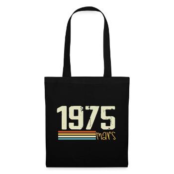 Vintage March 1975 - Tote Bag - black - Front
