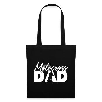 Motocross Dad Silhouette Dirt Bike Sportkunst - Stoffbeutel - Schwarz - Vorne