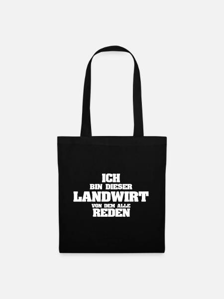 Arbeit Landwirt - Stoffbeutel - Schwarz