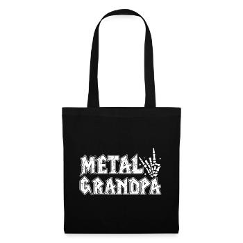 Metal grandpa Gift Grandpa Heavy Metal Rock - Tote Bag - black - Front