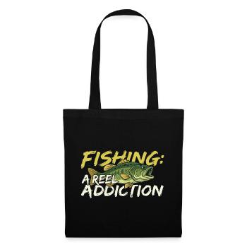 Fishing is a real addiction - Tote Bag - black - Front