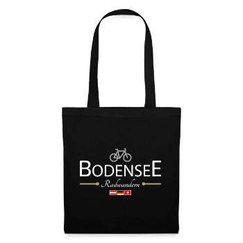 Bodensee Radwandern - Stoffbeutel - Schwarz - Vorne