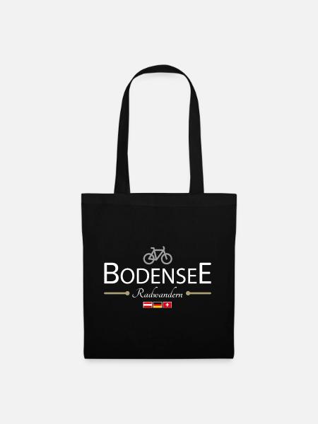 Bodensee Radwandern - Stoffbeutel - Schwarz