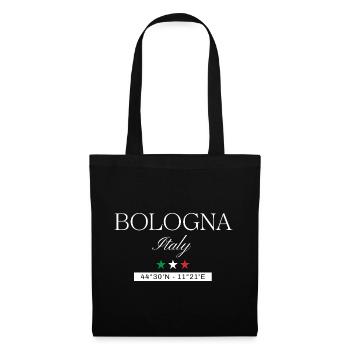 Bologna Italien Souvenir – Reise minimalistisch - Stoffbeutel - Schwarz - Vorne