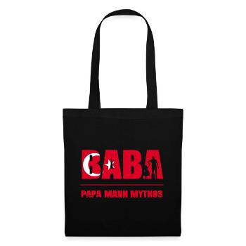 Baba Papa Mann Mythos Türkisch Vatertag Geschenk - Stoffbeutel - Schwarz - Vorne