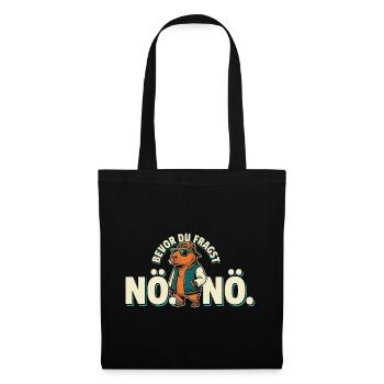 Beaver Streetstyle – Nö Nö Grafik - Stoffbeutel - Schwarz - Vorne