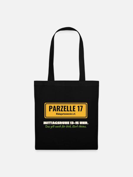 Kleingarten Parzelle Mittagsruhe Schrebergarten - Stoffbeutel - Schwarz