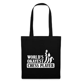 World okayest chess player - Stoffbeutel - Schwarz - Vorne