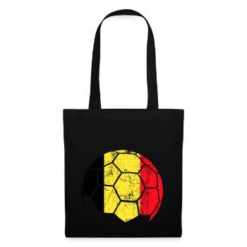 Belgique Ballon de football Football - Sac en tissu - noir - Devant