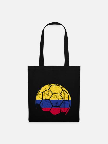 Colombia Soccer Ball Football - Tote Bag - black