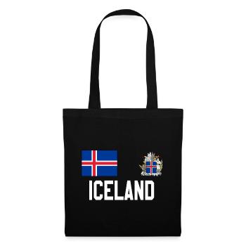 Islande - Sac en tissu - noir - Devant